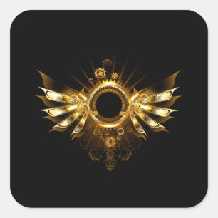 Sticker Carré Ailes de Steampunk