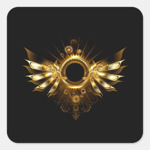Sticker Carré Ailes de Steampunk
