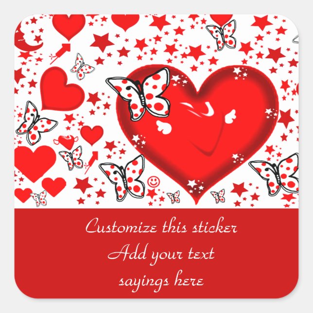 Sticker Carré Aimer toujours_ (Devant)