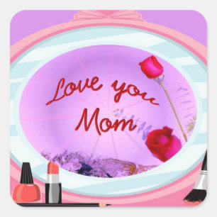 Sticker Carré Aimez-vous maman