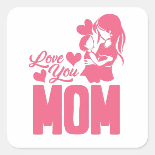 Sticker Carré Aimez-vous MOM