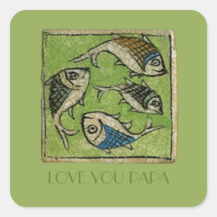 Sticker Carré Aimez-vous papa