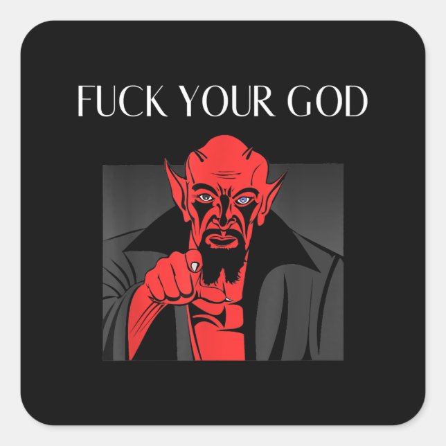Sticker Carré Aist Goat Satan Baphomet GIft (Devant)