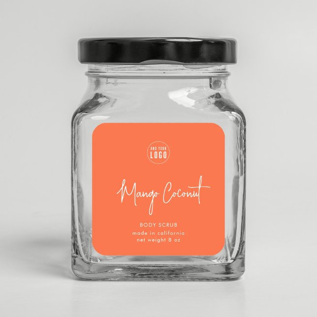 Sticker Carré Ajouter un script de logo personnalisé couleur min (Créateur téléchargé)