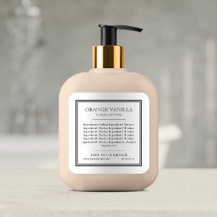 Sticker Carré Ajouter votre marque Classic Black Border Ingrédie