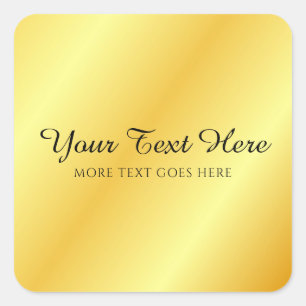 Sticker Carré Ajouter Votre Nom De Texte Monogramme Typographie