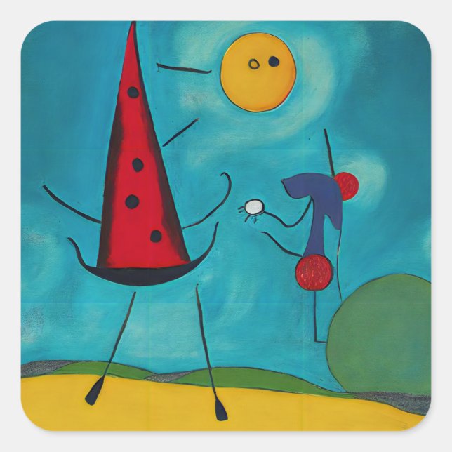 Sticker Carré Ajouter Votre Propre Texte Bonjour Bonjour Bonjour (Devant)