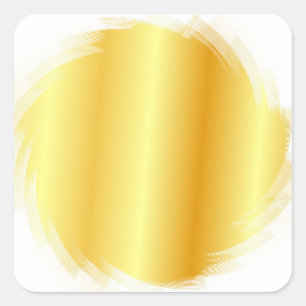 Sticker Carré Ajouter Votre Texte Gold Look Blond Modèle Moderne