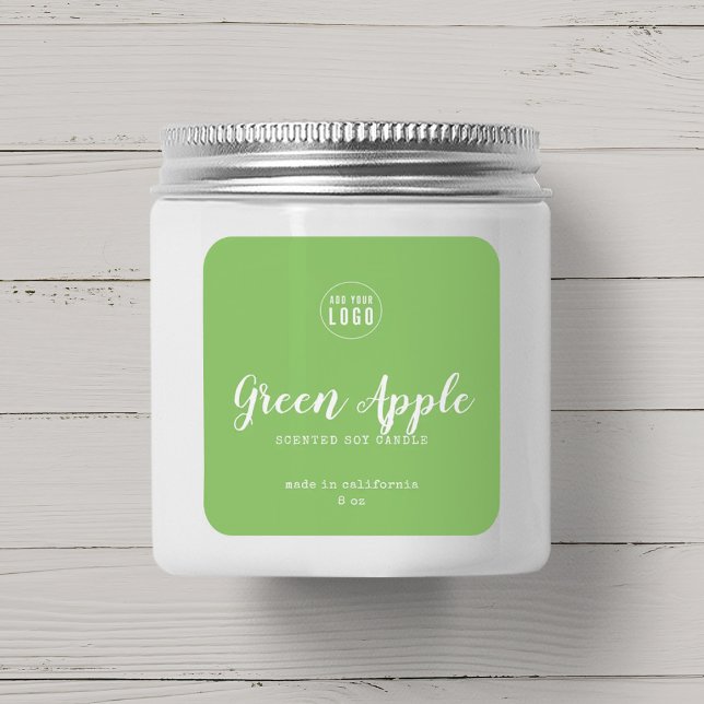 Sticker Carré Ajoutez votre logo, script couleur personnalisé et (Créateur téléchargé)