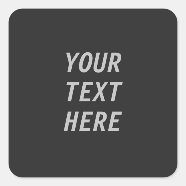 Sticker Carré Ajoutez votre propre texte  (Devant)