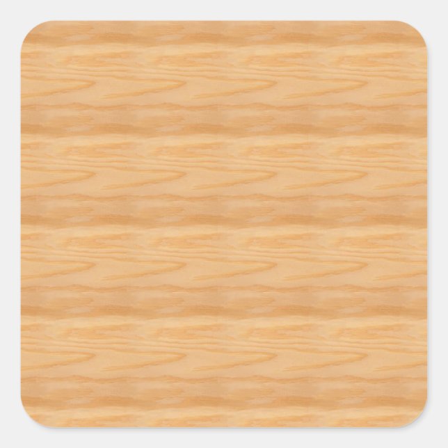 Sticker Carré Ajoutez Votre Texte Élégant Modèle de Bois Vierge  (Devant)