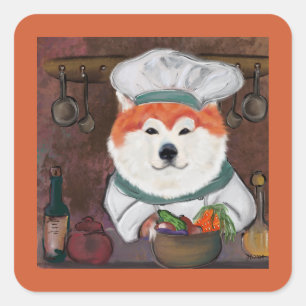 Sticker Carré Akita    