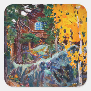 Sticker Carré Akseli Gallen-Kallela - Kalela à l'automne