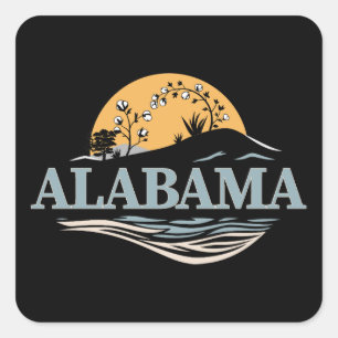 Sticker Carré Alabama États-Unis d'Amérique