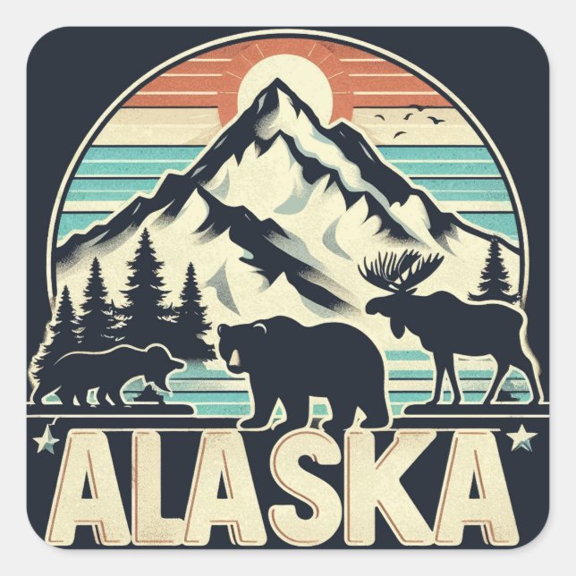 Sticker Carré Alaska (Devant)