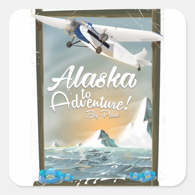Sticker Carré Alaska À l'Aventure! (Devant)
