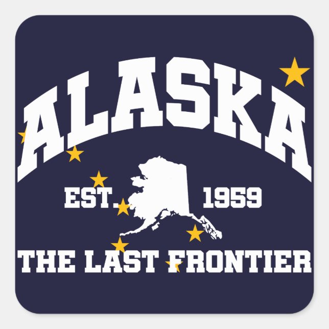 Sticker Carré Alaska, La Dernière Frontière (Devant)