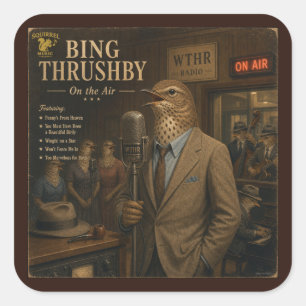 Sticker Carré Album Bing Thrushby : une parodie