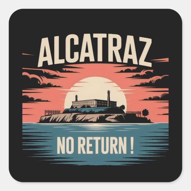Sticker Carré Alcatraz. (Devant)
