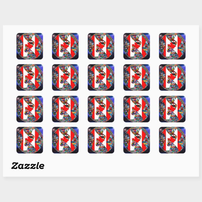 Sticker Carré Alef Flag (Feuille)
