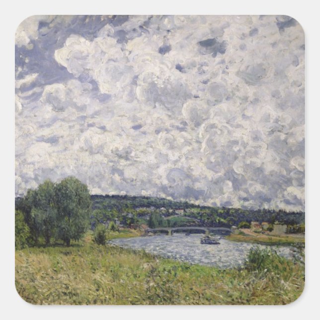Sticker Carré Alfred Sisley | La Seine à Suresnes (Devant)