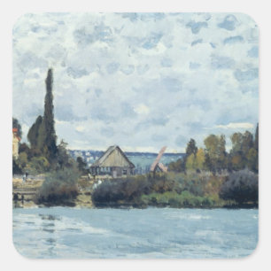 Sticker Carré Alfred Sisley   la Seine chez Bougival