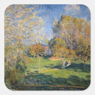 Sticker Carré Alfred Sisley - Le Jardin de Hoschede, Montgeron