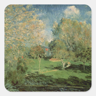 Sticker Carré Alfred Sisley   Le jardin de la famille Hoschede