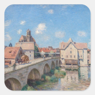 Sticker Carré Alfred Sisley - Le Pont de Moret