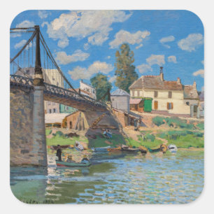 Sticker Carré Alfred Sisley - Pont à Villeneuve-la-Garenne