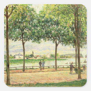 Sticker Carré Alfred Sisley   Rue des châtaigniers espagnols