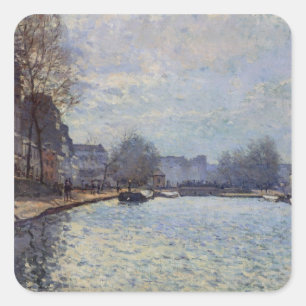 Sticker Carré Alfred Sisley Vue sur le Canal St-Martin, Paris