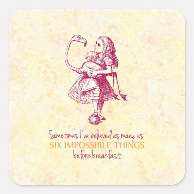 Sticker Carré Alice au pays des merveilles (Devant)
