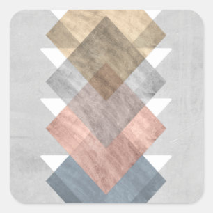 Sticker Carré Alignement de diamant I