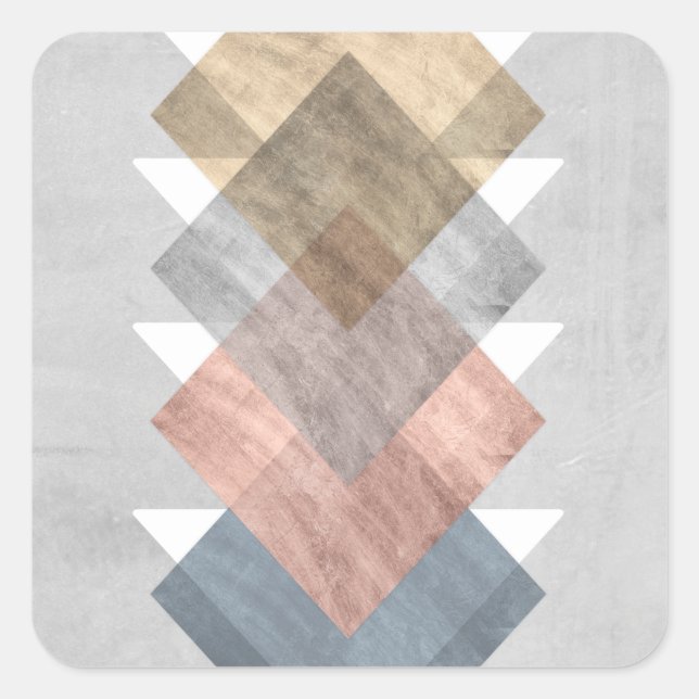 Sticker Carré Alignement de diamant I (Devant)