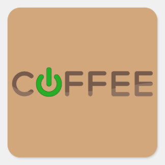 Sticker Carré Alimentation café (verte)