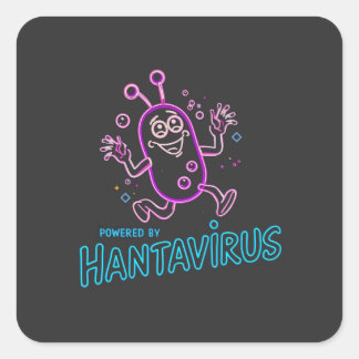 Sticker Carré Alimenté par Hantavirus