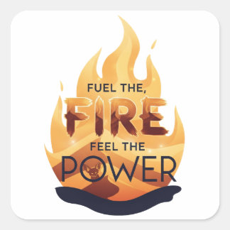 Sticker Carré Alimenter le feu sentir l'arbre de motivation de l