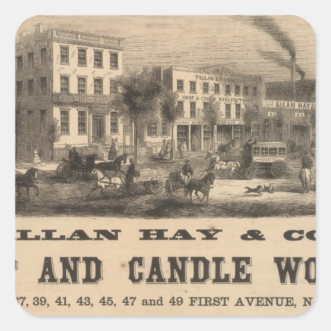 Sticker Carré Allan Hay et Compagnie (Devant)