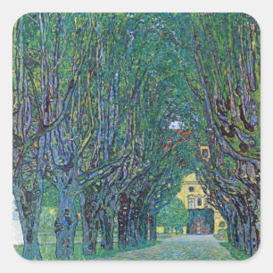 Sticker Carré Allée dans le parc du château de Kammer de Gustav 