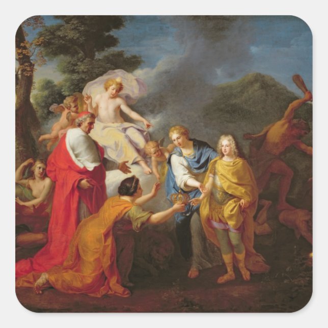 Sticker Carré Allégorie de la reconnaissance de Philippe de Fran (Devant)