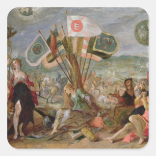 Sticker Carré Allégorie des guerres turques