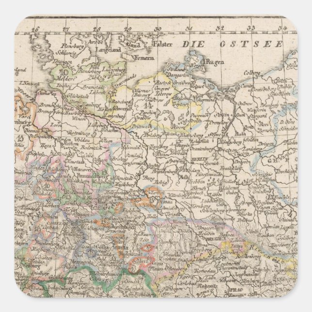 Sticker Carré Allemagne 14 (Devant)