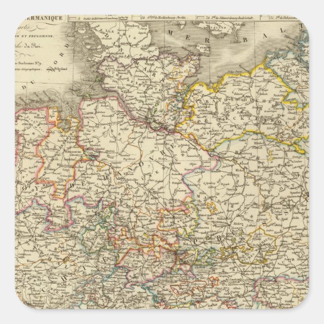 Sticker Carré Allemagne 2 (Devant)