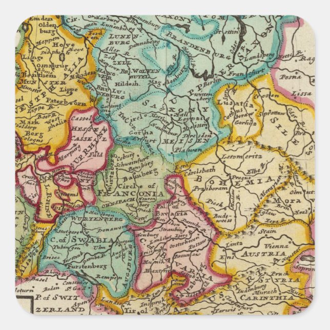 Sticker Carré Allemagne 23 (Devant)