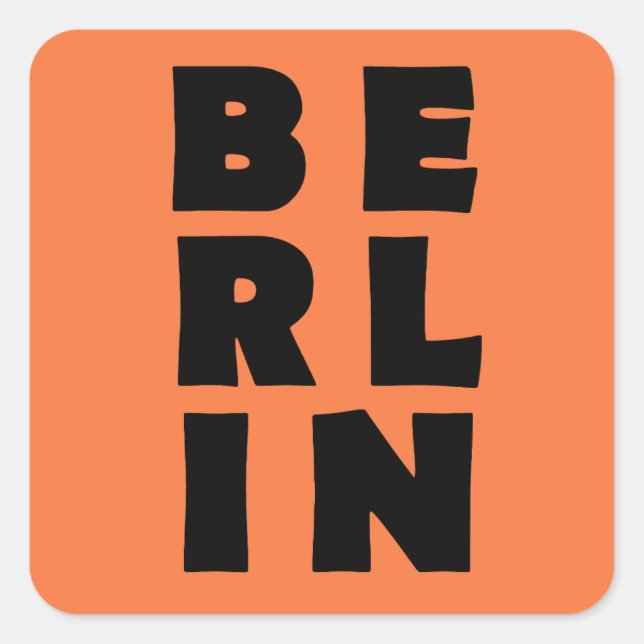 Sticker Carré Allemagne de Berlin (Devant)