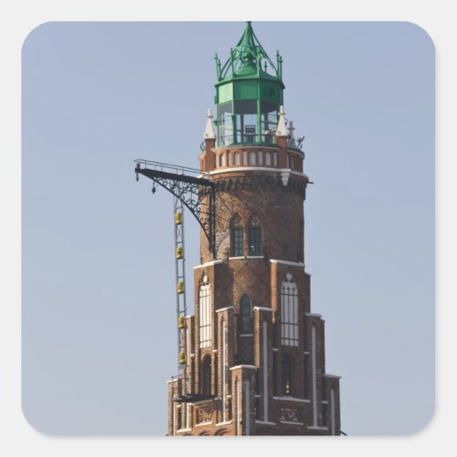 Sticker Carré Allemagne, Etat de Brême, Bremerhaven. Port (Devant)