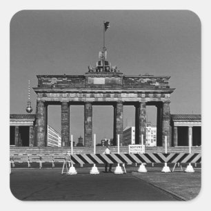 Sticker Carré Allemagne vintage Porte de Brandebourg Berlin 1970