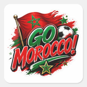 Sticker Carré Allez MAROC Équipe Maroc Jour de Match 2026