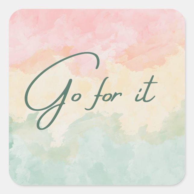 Sticker Carré Allez-y (Devant)